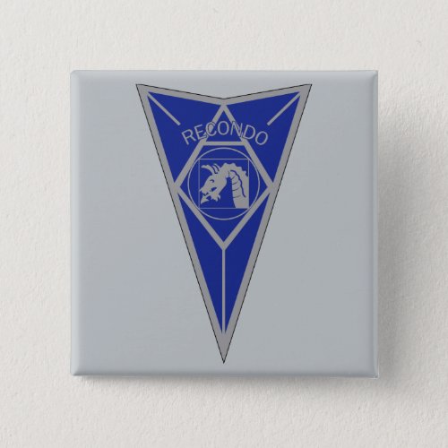 18th Airborne Recondo _ Fort Bragg _ Infantry Blue Pinback Button