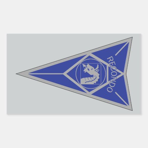 18th Airborne Recondo _ Fort Bragg _ Infantry Blue Rectangular Sticker