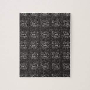 18th Anniversary Gift Chalk Hearts Jigsaw Puzzle