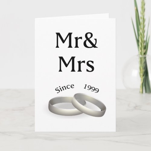 18th anniversary matching Mr And Mrs Since 1999 Card