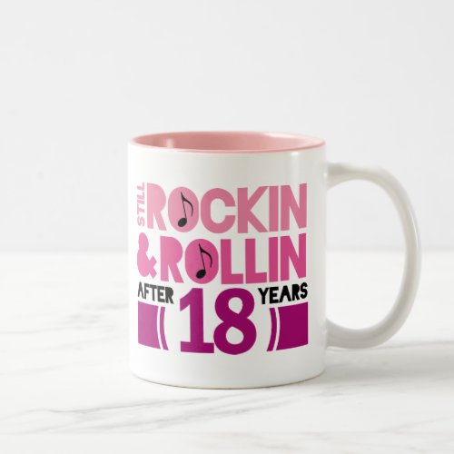 18th Anniversary Wedding Gift Two_Tone Coffee Mug