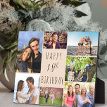 18th Birthday 7 Photo Collage Neutral Beige Brown Plaque<br><div class="desc">Say Happy 18th Birthday with a personalized photo plaque. The photo template is set up for you to add 7 of your favorite photos which are displayed in a photo collage around the birthday greeting. The wording simply reads "Happy 18th Birthday" in casual typography. "18th" is actually editable if you...</div>