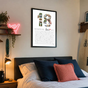 18th birthday adult reasons why we love you photo poster