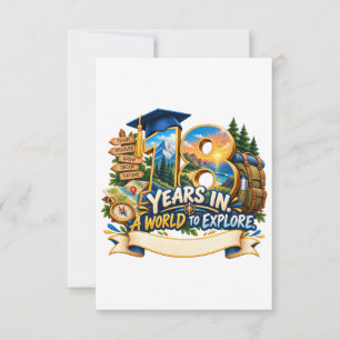 18th Birthday Adventure Personalized Gift Thank You Card