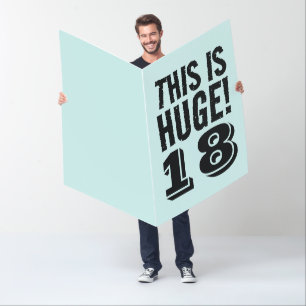 18TH BIRTHDAY AGE 18 HUGE GIANT OVERSIZED CARD