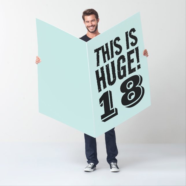 18TH BIRTHDAY AGE 18 HUGE GIANT OVERSIZED CARD (In Situ)