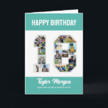 18th Birthday Anniversary Number 18 Photo Collage Card<br><div class="desc">Celebrate 18th birthday or wedding anniversary with this printable photo collage. Choose your favorite photos for display. Customize the name, text and date to fit your occasion. This will be a lovely keepsake with personalized message to look back on with family and friends. If you need any other number as...</div>