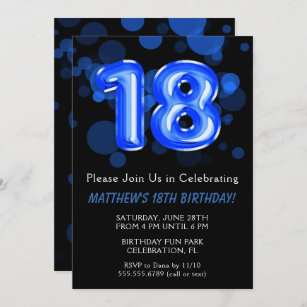 18th birthday invitations for boys