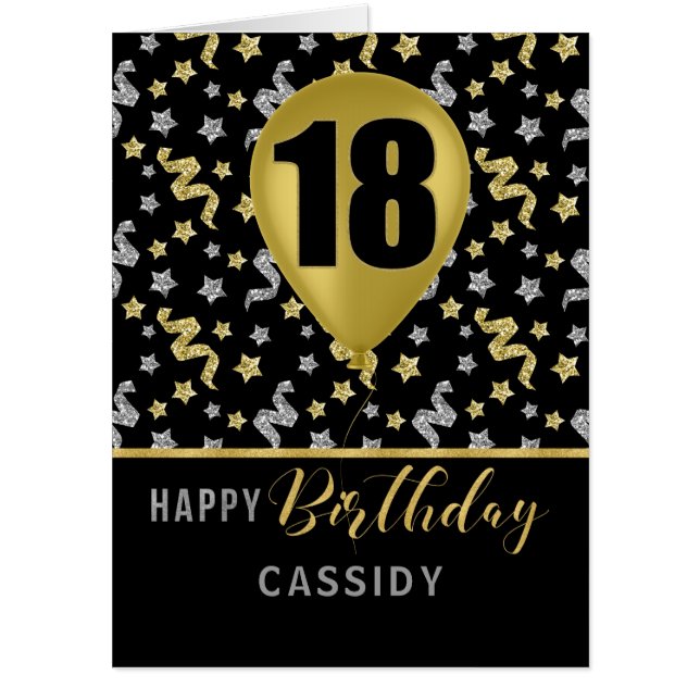 18th Birthday BIG Speech Bubbles for Group Wishes Card (Front)