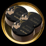 18th birthday black gold 1920's art deco retro chocolate covered oreo<br><div class="desc">Elegant faux gold and glam for a 1920's style,  themed 18th birthday party!  Black backgkround and yellow text.  Decorated with a flapper girl's head.  Personalize and add a date,  name and age 18.  The name is written with a trendy hand lettered style script.</div>