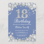 18th Birthday Blue and Silver Diamond Invitation<br><div class="desc">18th Birthday Invitation. Blue and Silver Rhinestone Diamond. Elegant Birthday Bash invite. Adult Birthday. Women Birthday. Men Birthday. For further customization,  please click the "Customize it" button and use our design tool to modify this template.</div>