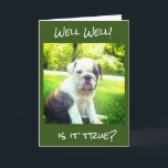 **18th BIRTHDAY** BULLDOG WISHES FOR YOU! Card<br><div class="desc">THIS BULLDOG IS SO CUTE AND HE JUST CAN'T BELIEVE HE OR SHE IS *18* ON THEIR BIRTHDAY!!!! THANKS FOR STOPPING BY ONE OF MY EIGHT STORES!!!! REMEMBER---YOU CAN CHANGE THE 'AGE' AND THE 'VERSE' ON ALMOST ALL OF MY CARDS!!!!</div>
