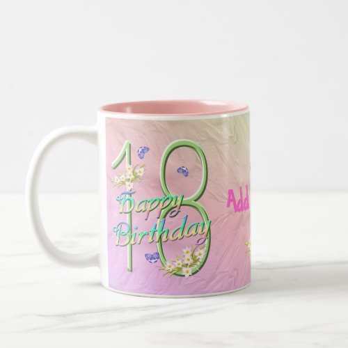 18th Birthday Butterfly Garden Mug