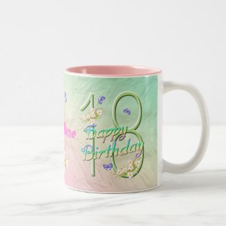 18th Birthday Butterfly Garden Mug