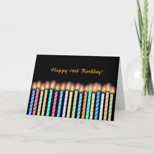 18th Birthday Candles Card Customize | Zazzle.com