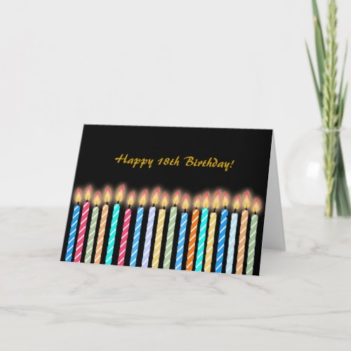 18th Birthday Candles Card Customize