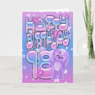 18th Birthday Card cute with little skunk