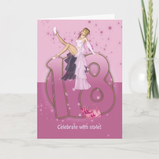 18th Birthday Card Pink | Zazzle.com