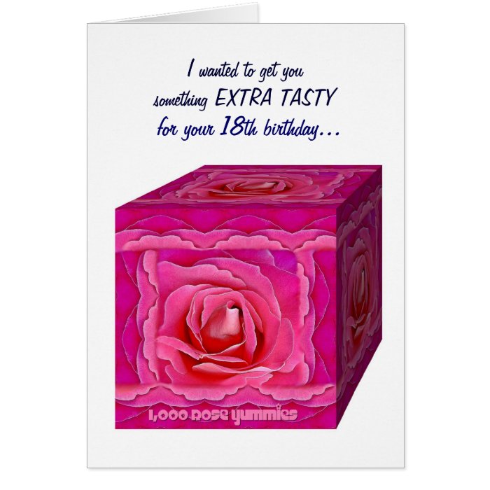 18th BIrthday Card   Rose Gift Box   FUNNY