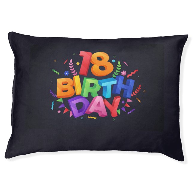 18th Birthday Celebration Pet Bed (Front)