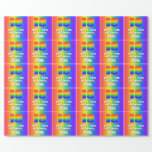 [ Thumbnail: 18th Birthday: Colorful, Fun Rainbow Pattern # 18 Wrapping Paper ]