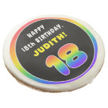 [ Thumbnail: 18th Birthday: Colorful Rainbow # 18, Custom Name ]