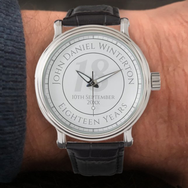 18th Birthday Commemoration with Name, Age, & Date Watch (Creator Uploaded)