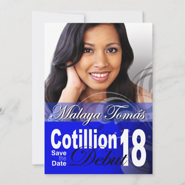 18th Birthday Cotillion Debut Save the Date Photo (Front)