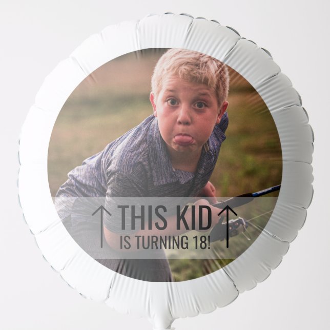 18th Birthday Custom Photo Balloon (Front)