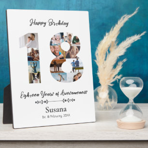 18th Birthday Custom Photo Collage Plaque