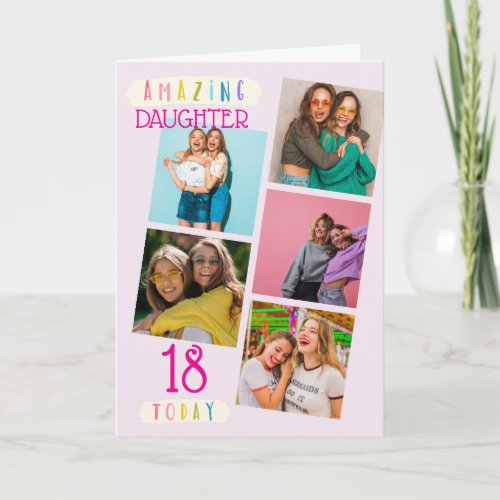 18th Birthday Daughter Photo Keepsake Memories Card
