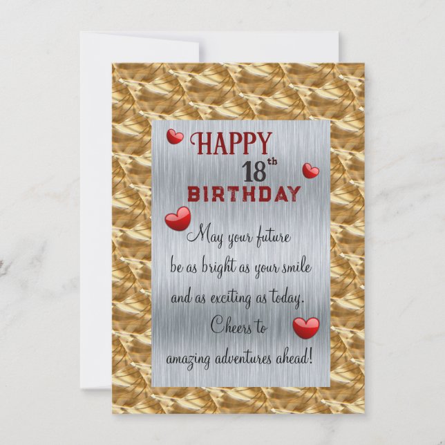 18th birthday Flat Greeting Card (Front)