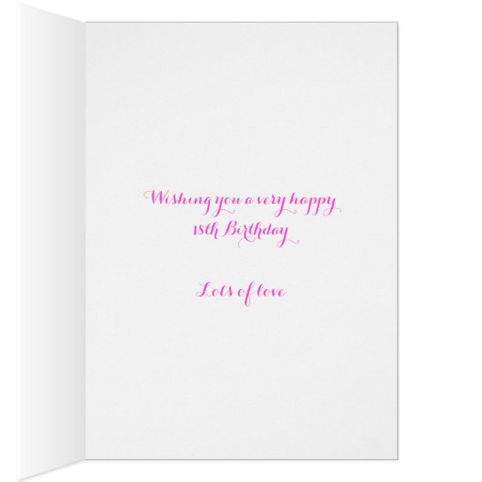 18th birthday flower custom graphic hot pink (Inside (Right))