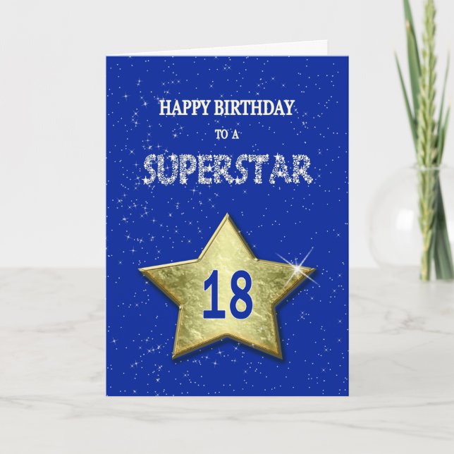 18th Birthday for a Superstar Card (Front)