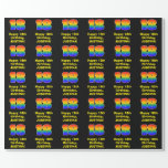[ Thumbnail: 18th Birthday: Fun, Colorful Rainbow Inspired # 18 Wrapping Paper ]