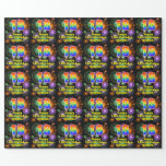 [ Thumbnail: 18th Birthday: Fun Fireworks, Rainbow Look # “18” Wrapping Paper ]