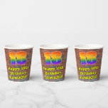 [ Thumbnail: 18th Birthday: Fun Graffiti-Inspired Rainbow 18 Paper Cups ]