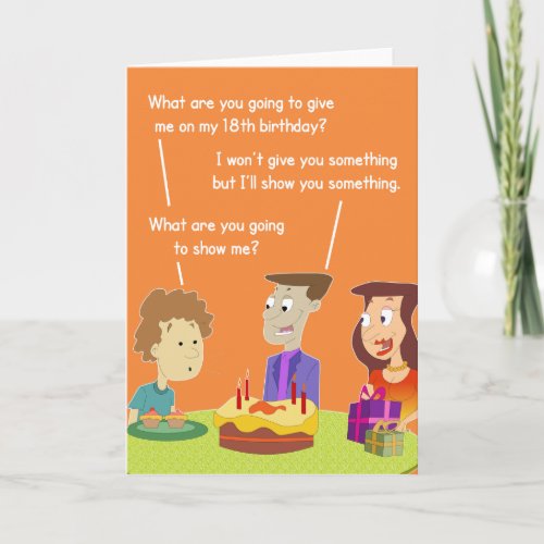 18th Birthday Gift Card Card