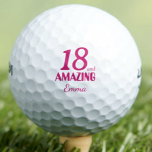 18th Birthday Gift for Her - 18 and Amazing Golf Balls