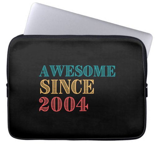 18th Birthday Gift Vintage 2004 Laptop Sleeve