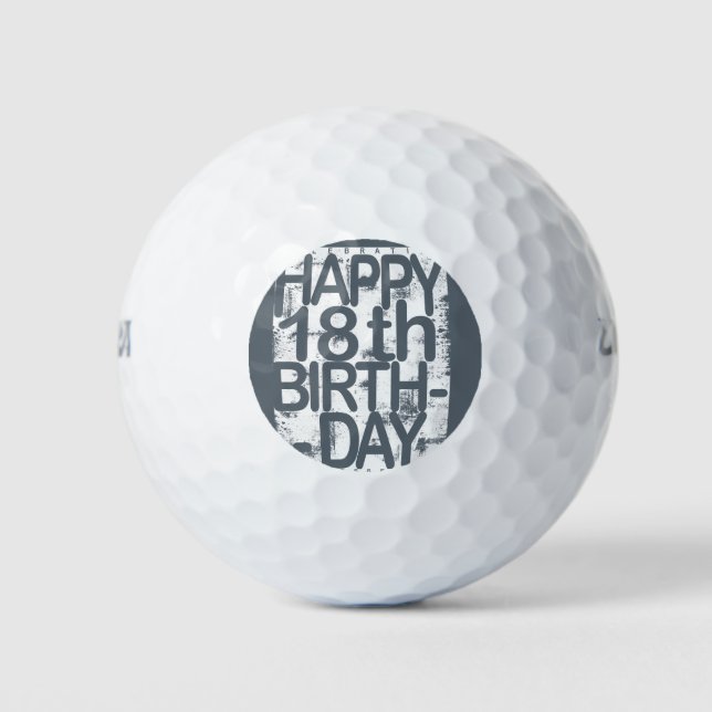 18th BirthDay Golf Balls (Front)