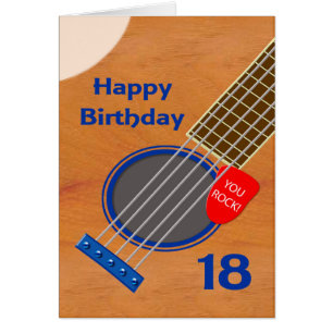 18th Birthday Guitar Player Birthday Cards
