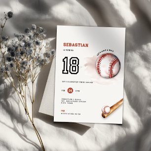18th Birthday Invitation - Baseball Teens Party 