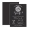 18th Birthday Invitation Black and Silver Glitter