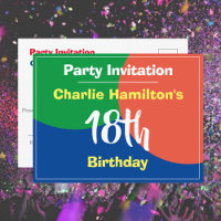 18th Birthday Invitation Postcard