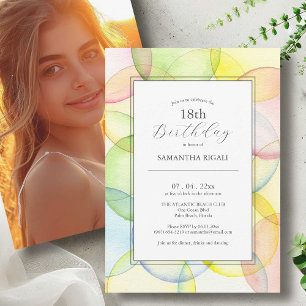 18th Birthday Invitations Multi Color