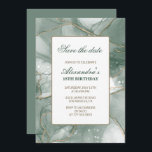 18th birthday invitations Save the date Green<br><div class="desc">Elegant 18th birthday invitations Save the date Green</div>