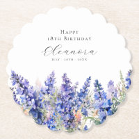 18th Birthday July Birth Flower Larkspur Custom