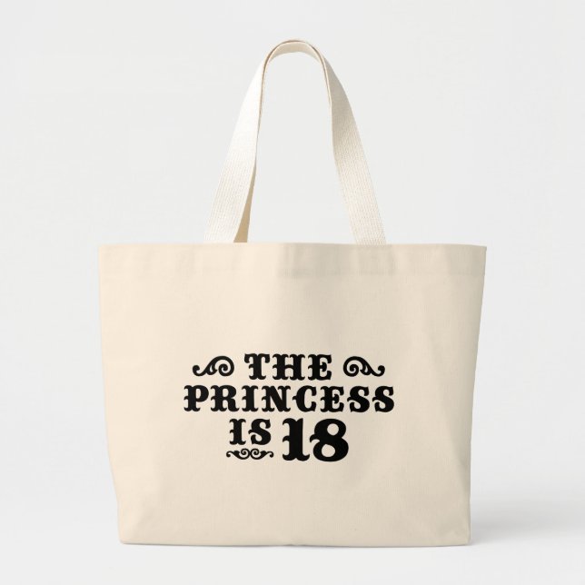 18th Birthday Large Tote Bag (Front)