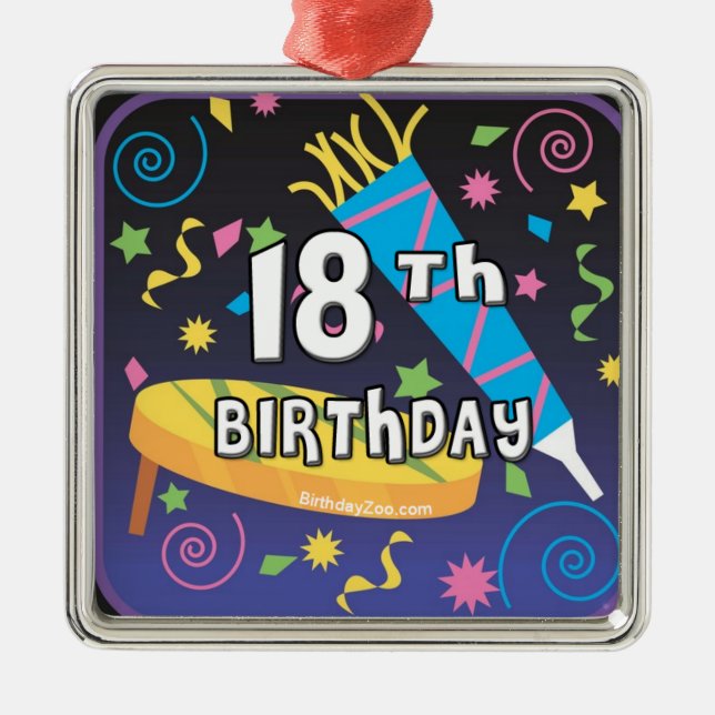 18th Birthday Metal Ornament (Front)
